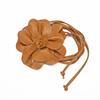 Bohemian Style PU Leather Floral Waist Tie Belt with Bow