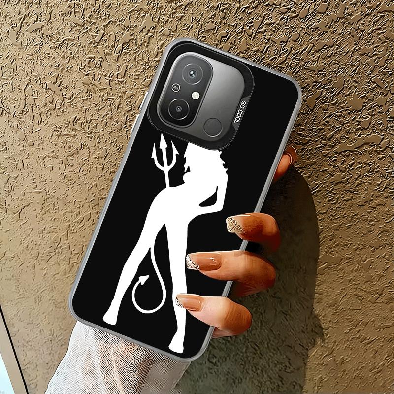 Devil Girl Silhouette Cool Shockproof Phone Case for Xiaomi Poco X7 X6 X5 X3 Pro F7 Ultra M8 Redmi 15C 15 14C 13C 12C 10C 13 12