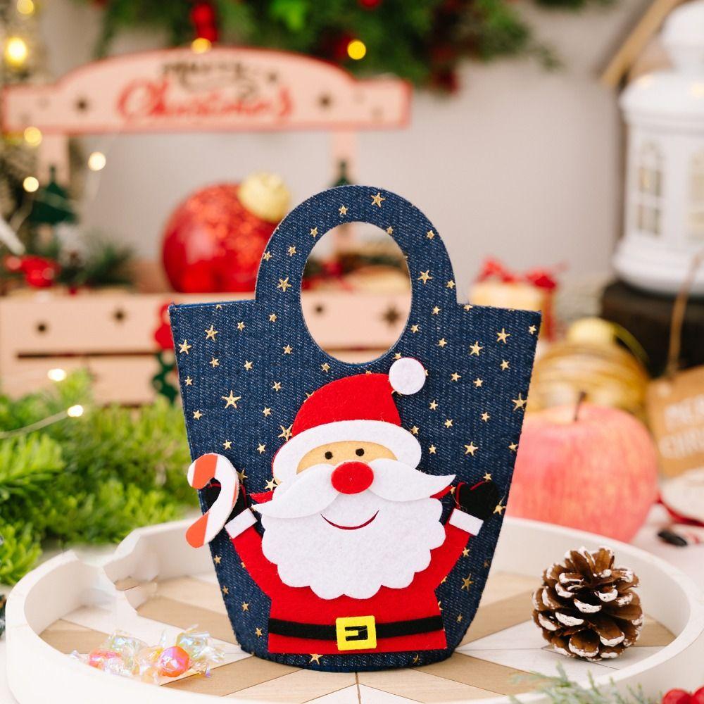 Cartoon Cartoon Handbag Snowman/Elk Santa Claus Candy Bag Cute Cookies Bag  Christmas Party