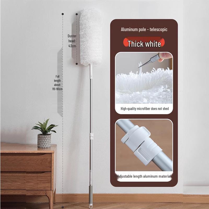 Retractable Wool Static Electric Feather Duster - Extended Cleaning Tool
