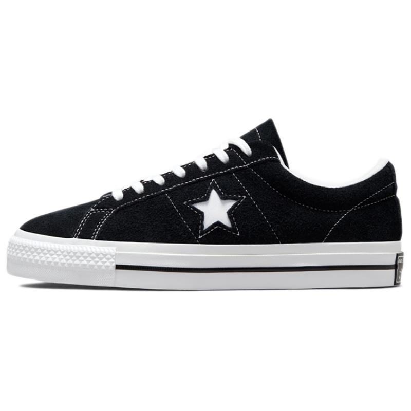 Converse One Star Retro Non-slip Wear-resistant Lightweight Low-top Skate Shoes Unisex Black