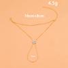 Minimalist Metal Inlaid Flower Zircon Finger Bracelet for Women Trendy Gold Color Thin Chain Double-Layer Hand Chain Jewelry
