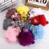 Cars Key Ring Jewelry Gift Sleeping Baby Doll Pompom Keyring Fluffy Plush Doll Plush Keychain
