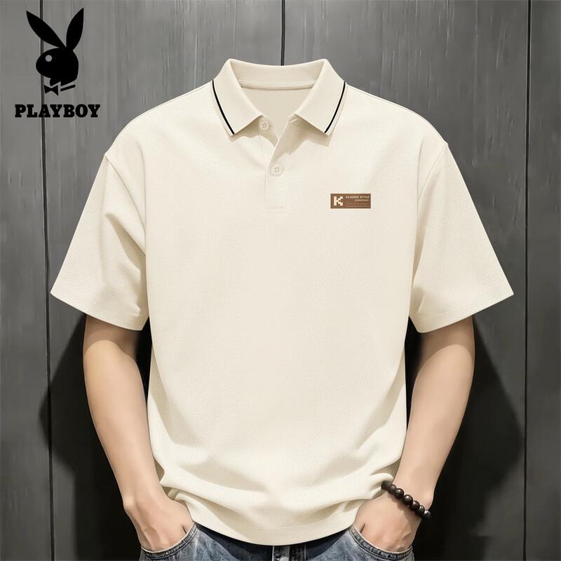 Playboy Men's Business Casual Short-Sleeve Polo Shirt