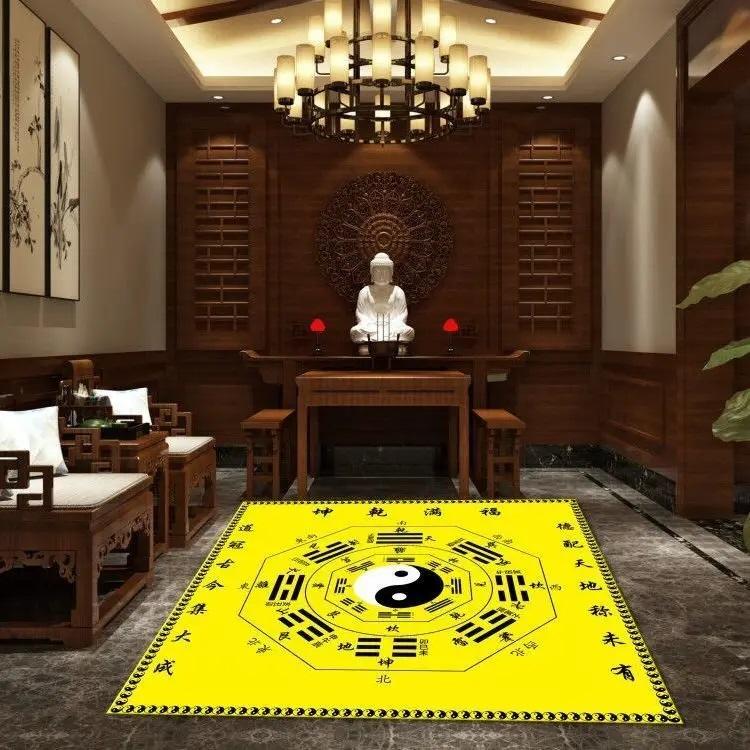 Taoistisches Tai Chi Bagua Teppich Meditationskissen Zen Matte Gang Decke Anti-Rutsch Chinesisches Wohnzimmer Übung 60X60cm