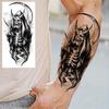 Black & White Snake Dragon Skull Waterproof Temporary Tattoo Sticker for Arm/Leg.