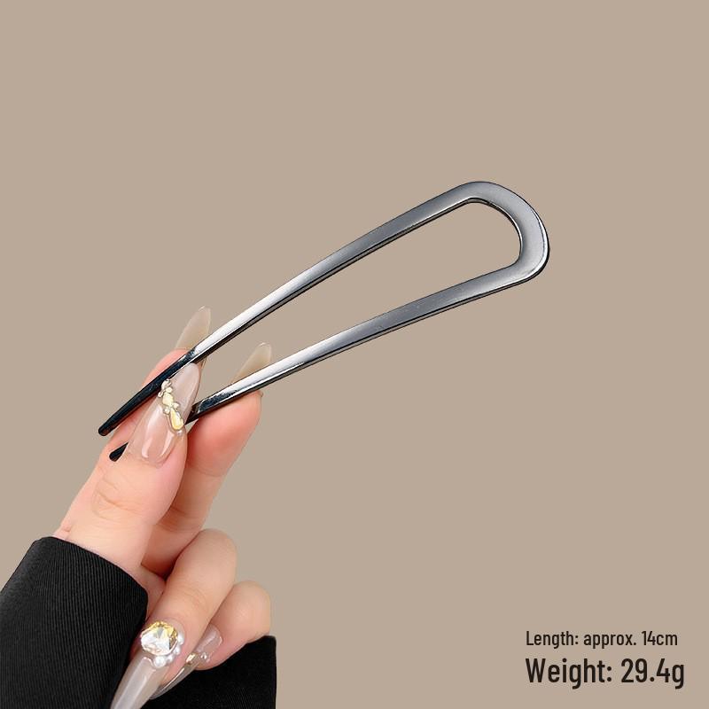 Elegant Pearl U-shaped Hairpin for Women - New Chinese Style Updo Accessory 2025