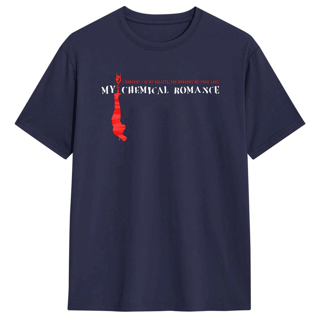 Herren My Chemical Romance MCR Bullets 20 Jahre T-Shirt Reine Baumwolle Kleidung Cooles Kurzarm Rundhals T-Shirts Party T-Shirts