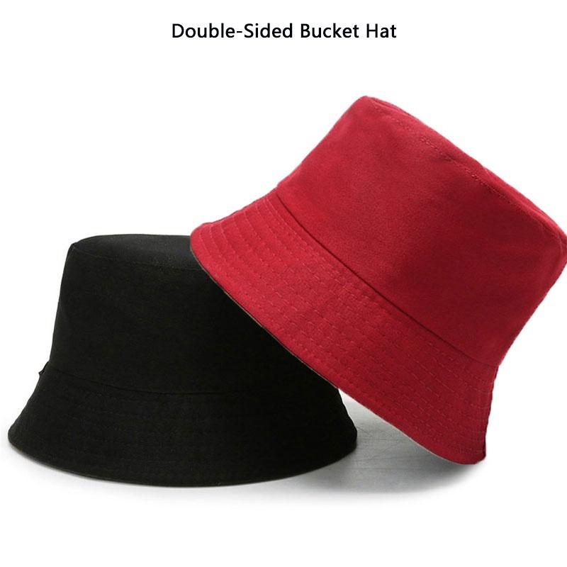 Unisex Oversize Cotton Bucket Hat For Big Head, Double Sided Design For Sun Protection And Breathability, Available In Multiple Colors