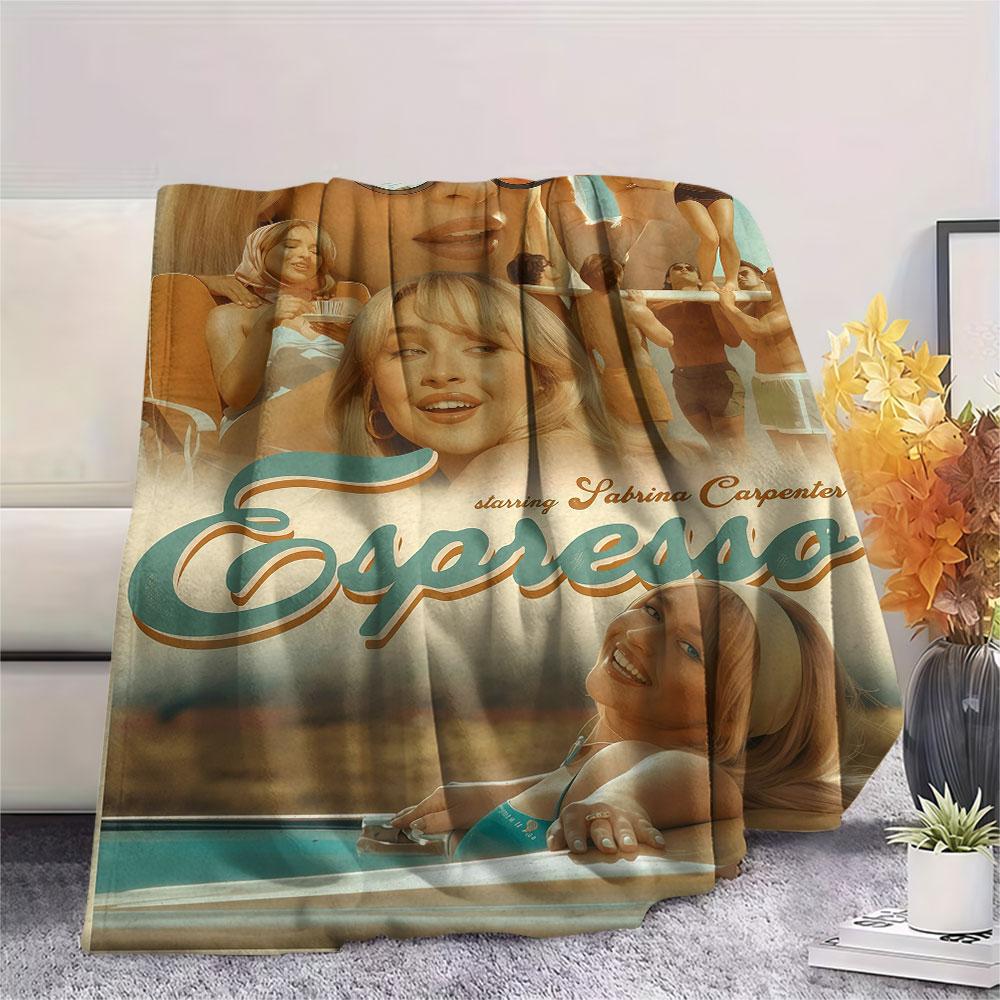 Sabrina Printed Flannel Blanket, Soft Throw for Bedroom Sofa, Washable, Christmas Present, Great Gift.
