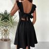 2024 Cross-Border European & American Women's Pastoral Style Suspender Dress: Short, Sweet, Versatile for Commute, Vacation, or Beach.