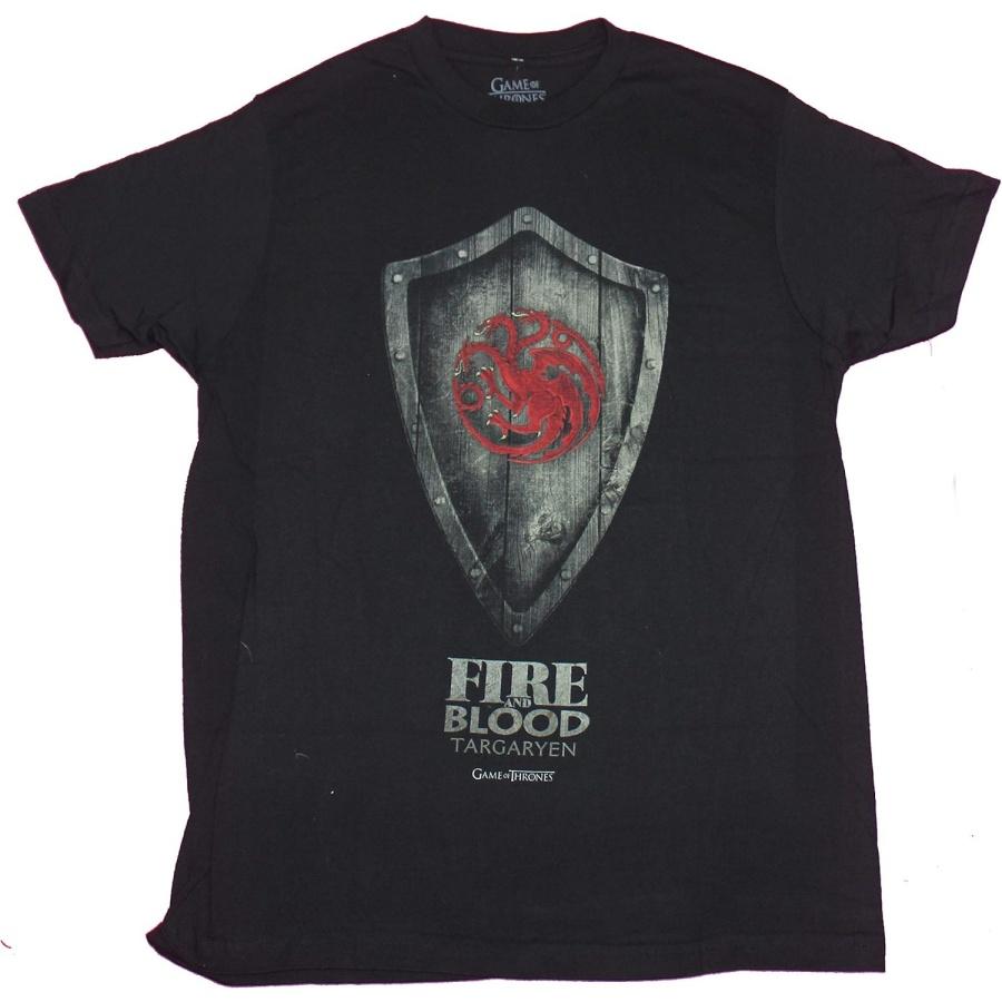 Мужская футболка Игра Престолов - Изображение деревянного боевого щита Таргариенов S