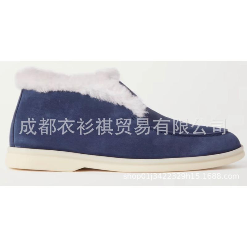 High-top one-pedal women`s cotton shoes, versatile