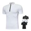 Men's Quick-Dry Half-Zip Fitness T-shirt - Summer Short Sleeve Running Top