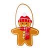 Festival Double Sided Gingerbreads Handheld Bag Durable Cloth Materials Spacious Holiday Gift Storage For Home Office Christmas Decoration