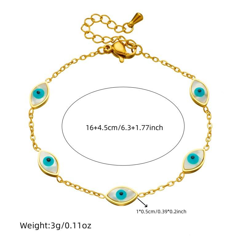 Gold Plated Evil Eye Jewelry Set Necklace Bracelet and Earrings Fashion Jewelry for Women