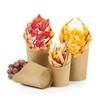 50pcs Water Proof Kraft Paper Slant Cup Oil-proof Snack Cups Popcorn Boxes Ice Cream Cup  Sundae