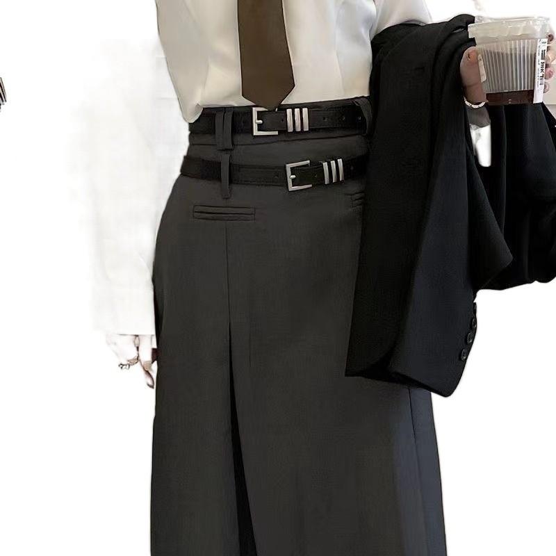 Vintage Black Women's Belt Effortless Fashionable Simple Pu Material For Stylish Outfits