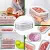 Prepared Food Frozen Meat Box Multi-layer Refrigerator Sealed Storage Box Bacon with Lid Food Storage Box Transparent Portioned Preservation Box