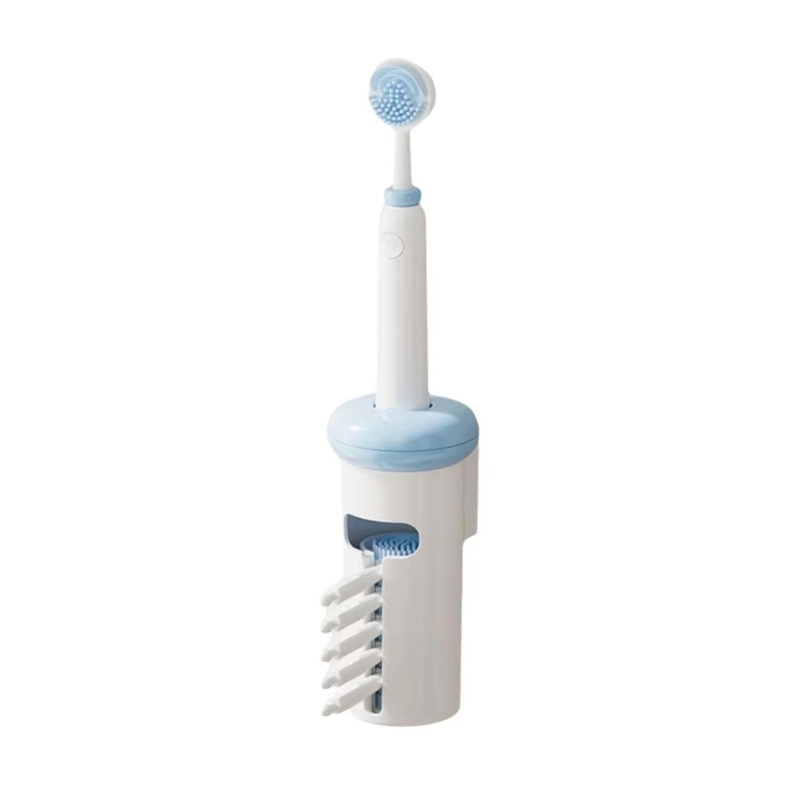 

Cartoon Double-Sided Tongue Scraper Replaceable Tongue Brush Oral Fresh Care Tool one size синий