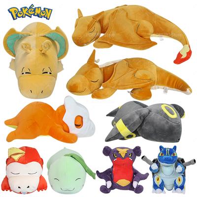 Latest Pokemon Plush Dragonite Charmander Sleeping Series Fuecoco Chikorita Umbreon Stuffed Doll Blastoise Fuse Kyogre Peluche Toy