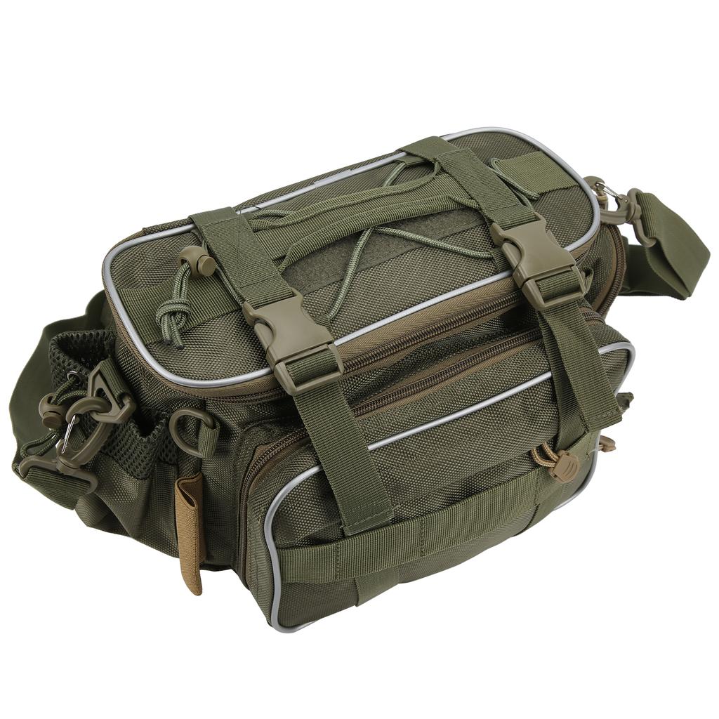 MultiFunction Fishing Tackle Bag Fishing Shoulder Waist Packs Multi Pockets Bait Lure Bag