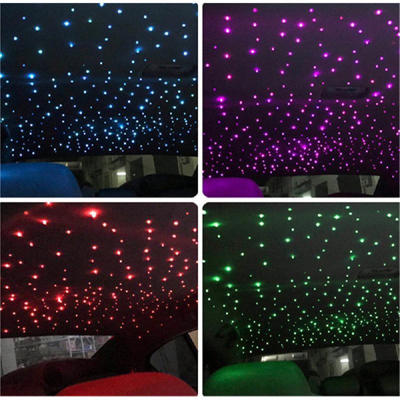 Starry Sky Car Ceiling Led Lighting Kit With Rgbw Fiber Optic Threads, 16 W, With App