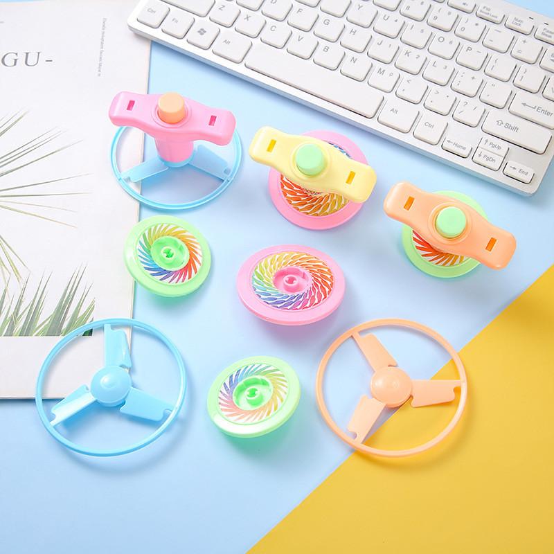 Toy Gyroscope Plastic With Bubble Push And Spin Features For Gift Relaxation