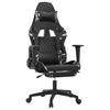 Gaming Chair with Massage and Footrest Black and Camouflage Artificial Leather