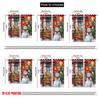 2pcs 2D flat printing Merry Christmas Popular Curtain Snowmen and Christmas trees3 100% Polyester Without Electricity Holiday