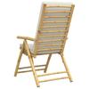 Garden Chairs 4 pcs Adjustable Foldable with Cushions Bamboo