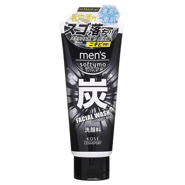 Kose - Softymo Мужской гель для умывания Wild Scrub 130g