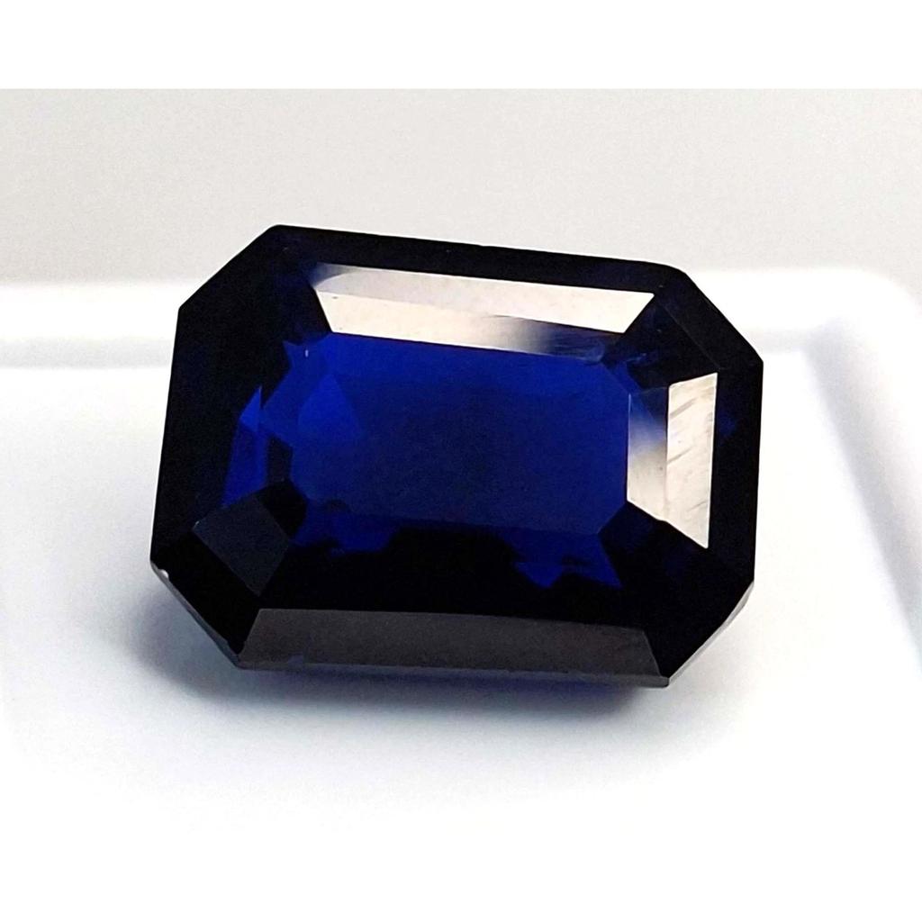 Natural Tanzanite Deep Blue 12-14 Ct Emerald Cut Certified Beautiful Gemstone