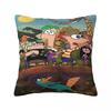 P-Phineas And F-Ferbs Pillow Case Morden Pillow Cover Polyester Design Cushion Cover Pillowcases For Chair Sofa Home Decoration