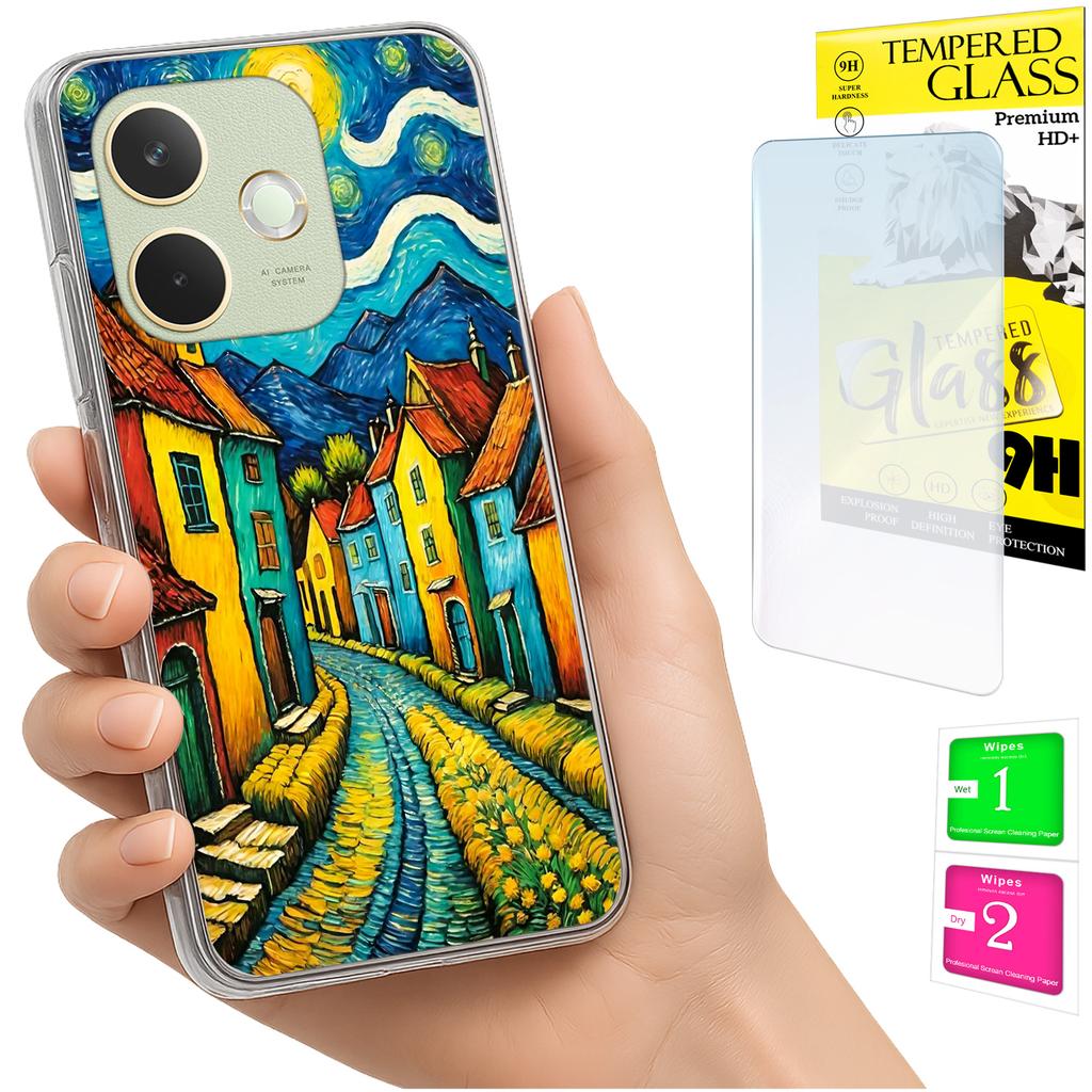 Etui Do Oppo A5 Pro Obudowa Foto Case Plecki Grafika Art + Szkło 9H