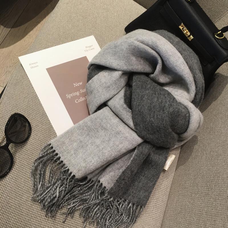 Extra Large Thick Cashmere Blend Wool Scarf and Shawl