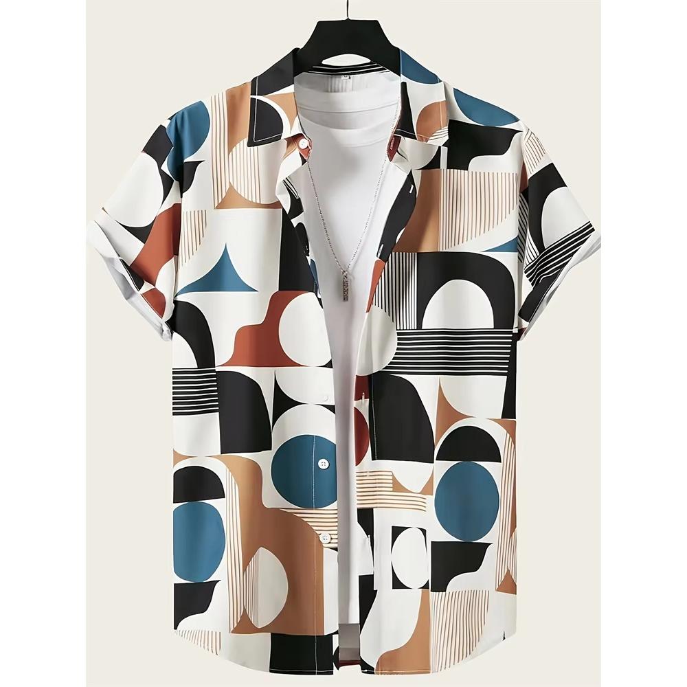 New Men's Large Size Shirts Daily Versatile Comfortable Breathable Short-sleeved Men's Button-down Shirts Fashion Men's Clothing