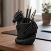3D Printed Dragon Head Storage Holder Fantasy Dragon Makeup Brush Box Desk Organizer  School Desk