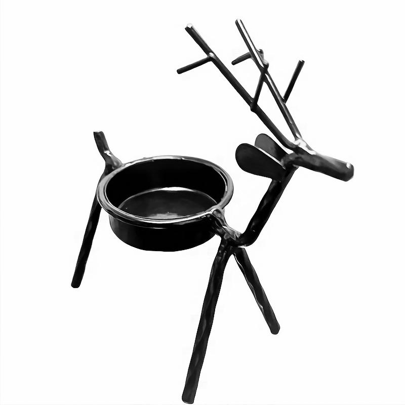1PC Handicrafts Durable Candle Holders Home Iron Tabletop Sturdy Atmosphere Deer Decoration Ornaments
