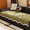 Winter Retro Chenille Sofa Cover Non-Slip Couch Slipcover Protector Universal Irregularity Letters Fleece Sofa Cushion