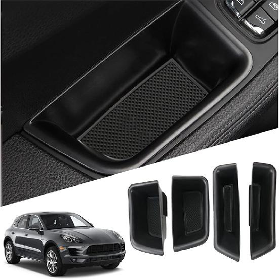 for Macan Accessories 2015+ Porsche Macan Door Storage Box 2015-2025 Porsche Macan Door Tray Organizer Secondary Storage Box Compatible with