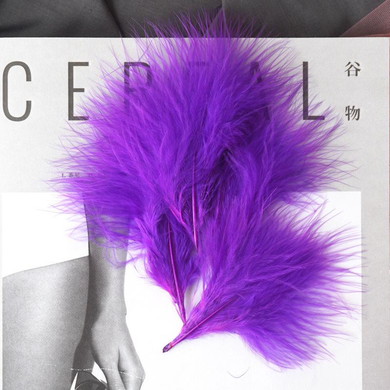 50Pcs Feather Turkey Hair Vascular Fleece, Dream Catcher Diy Corsage Earrings Headgear Hair Accessories Color Pendant Decorative Materials