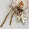 Gold Star Beaded Keychain For Bags And Mobile Phones Korean Style Accessories