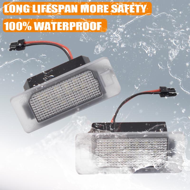 2x Fits For Fiat 500X 2014 2015 2016 2017 2018 2019 White Canbus LED Number License Plate Lights Lamp