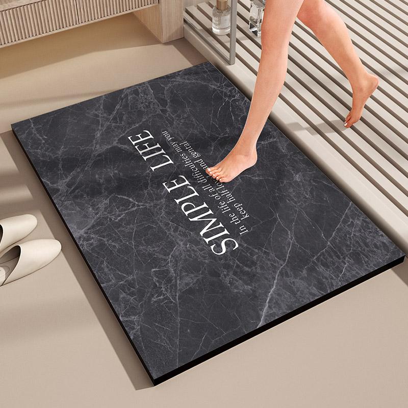 Super Absorbent Bathroom Bath Mats Non-Slip Foot Mat Quick Dry Shower Floor Carpet Toilet Rug Doormat Washable