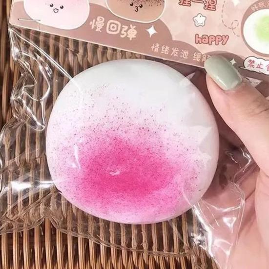 Simulation Egg-yolk Pastry Squeeze Toy Anxiety Stress Relief Fake Food Sensory Fidget Toy Slow Rising Decompression Gadgets