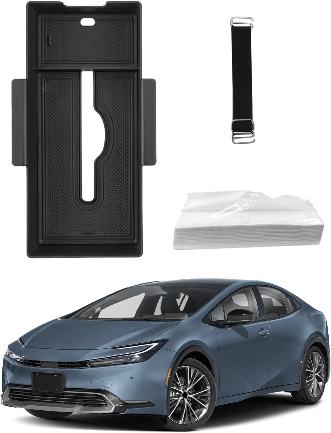 

New Prius 60 Series Dedicated Console Tray Tissue Box Prius 60 Console Box Prius 5th Generation Small Item Storage Mat Noise Reduction Easy