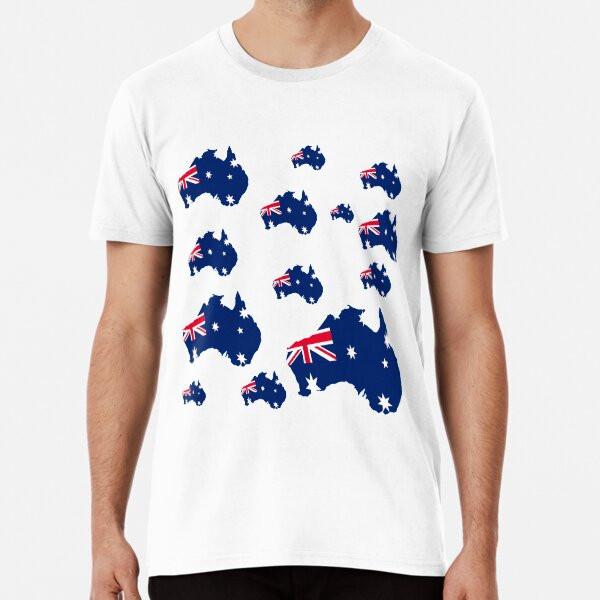 Australian Flag (3) Premium T-Shirt S To 5XL Made In the AU/USA T-Shirt