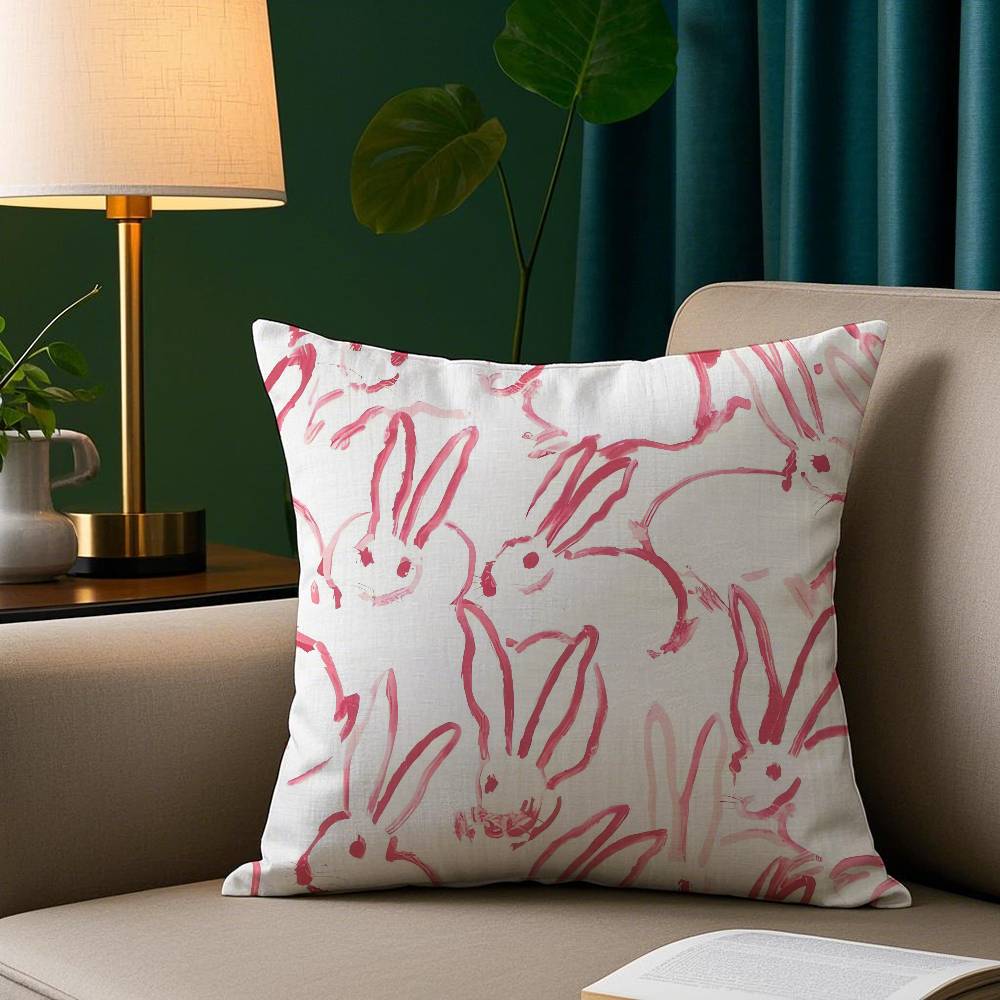 Ins Art Love Graffiti Pillow Case Plush Fabric Soft Pillowcase Double Sided Print Sofa Cushion Cover Throw