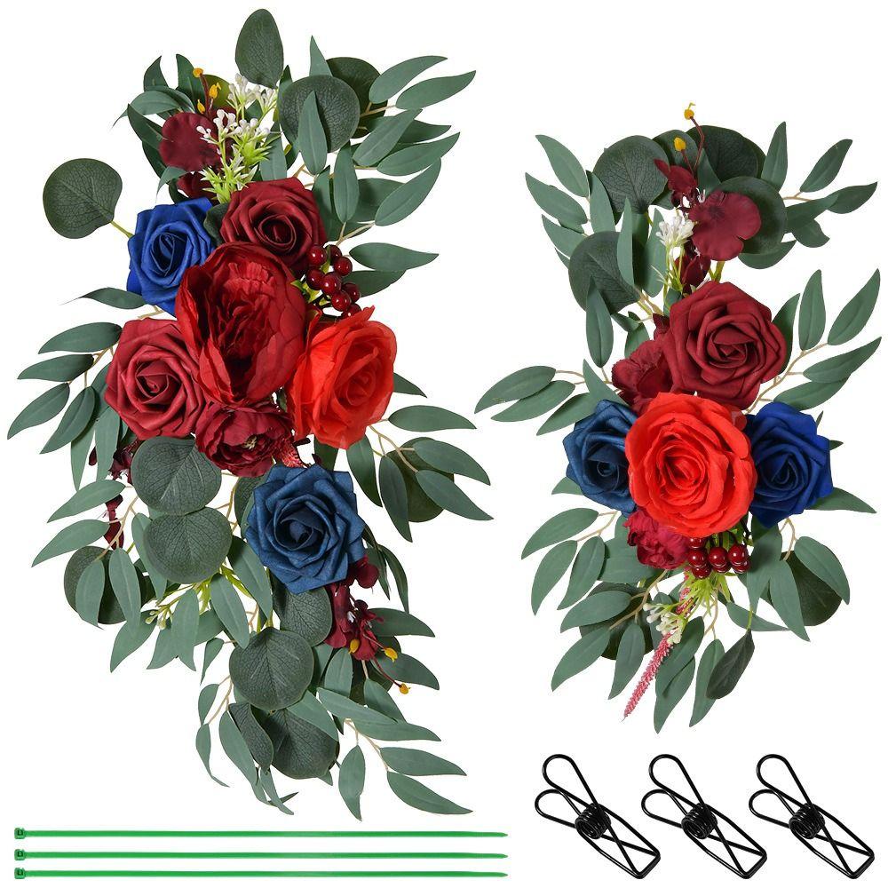 Rose Arch Flowers Kit Wedding Decorations Ceremony Flower Wreath Fake Floral  Wedding Party